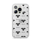 Whippet Icon with Name iPhone 14 Pro Clear Tough Case Silver