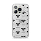 Whippet Icon with Name iPhone 14 Pro Glitter Tough Case Silver