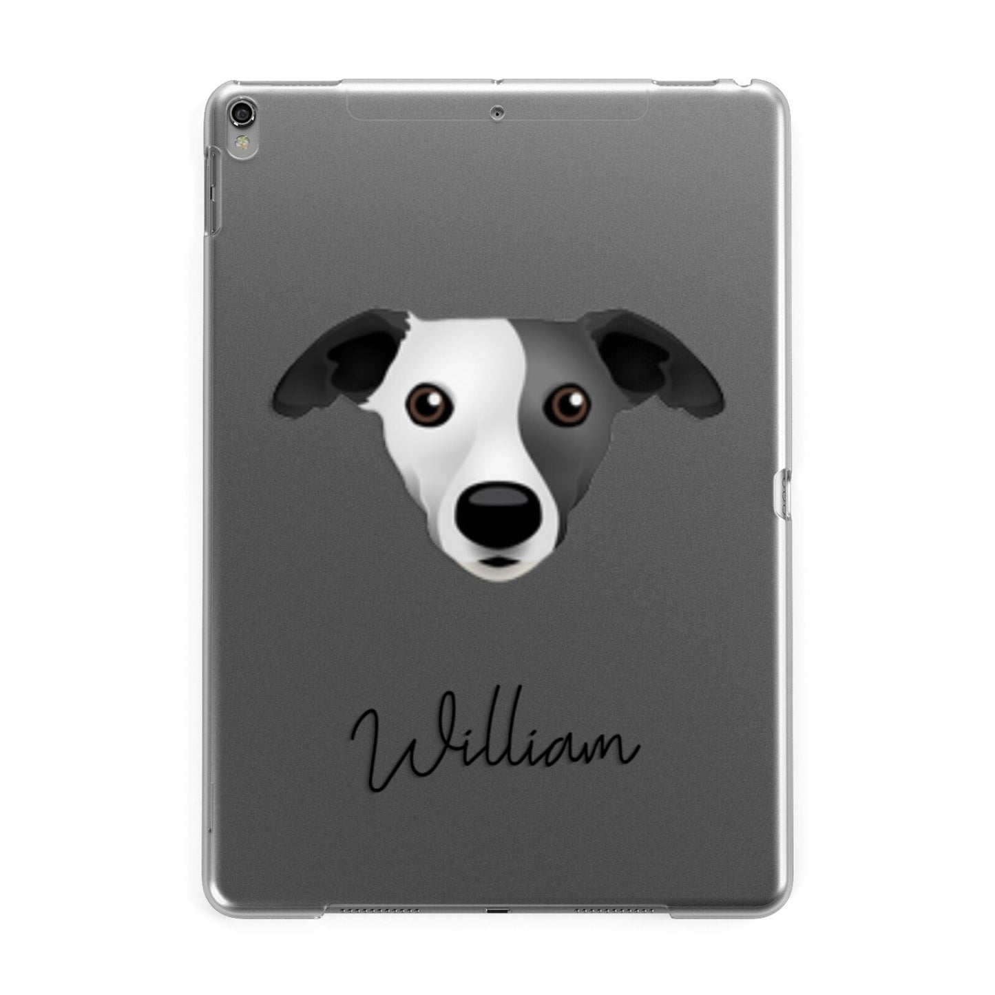 Whippet Personalised Apple iPad Grey Case