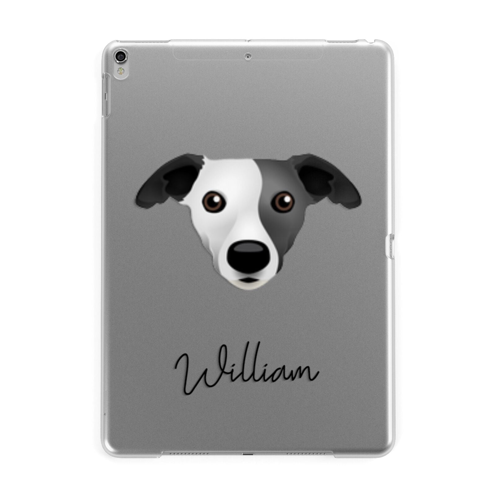 Whippet Personalised Apple iPad Silver Case