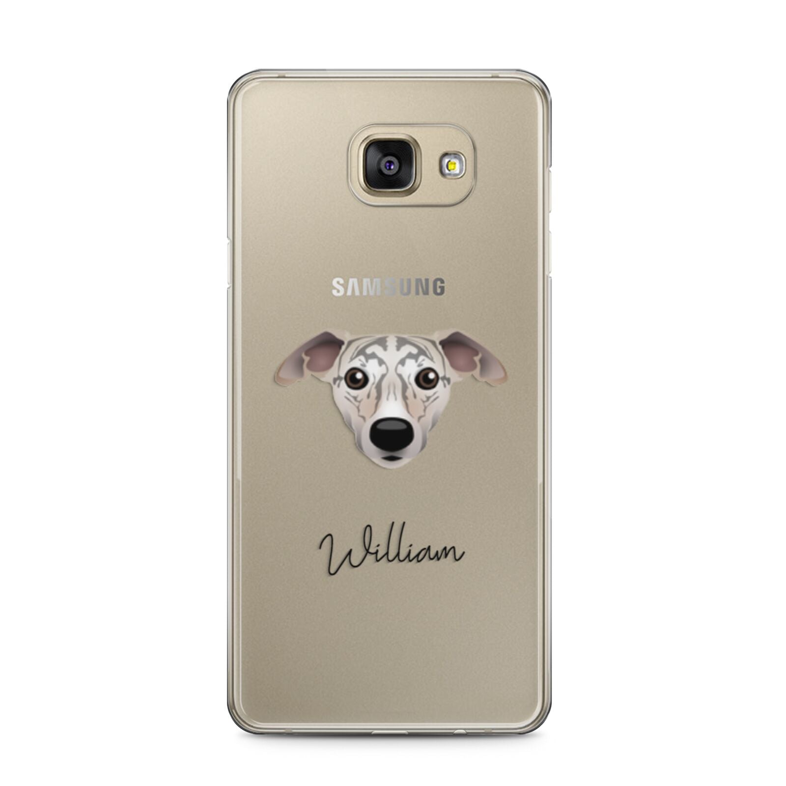 Whippet Personalised Samsung Galaxy A5 2016 Case on gold phone