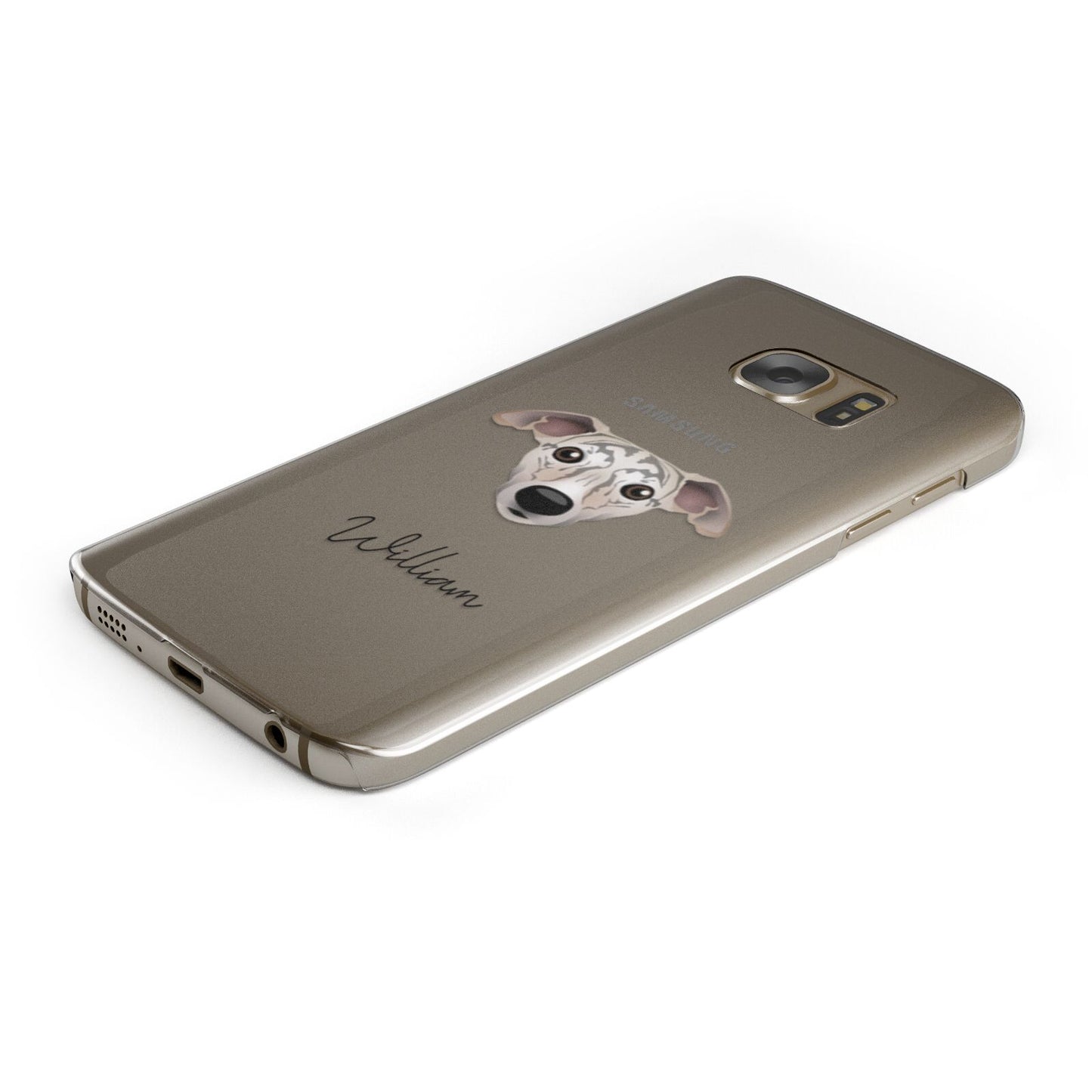 Whippet Personalised Samsung Galaxy Case Bottom Cutout