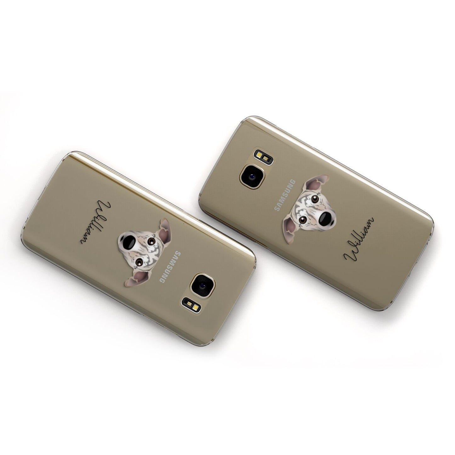 Whippet Personalised Samsung Galaxy Case Flat Overview