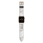 White And Gold Marble Apple Watch Strap with Gold Hardware