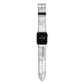 White And Gold Marble Apple Watch Strap with Silver Hardware