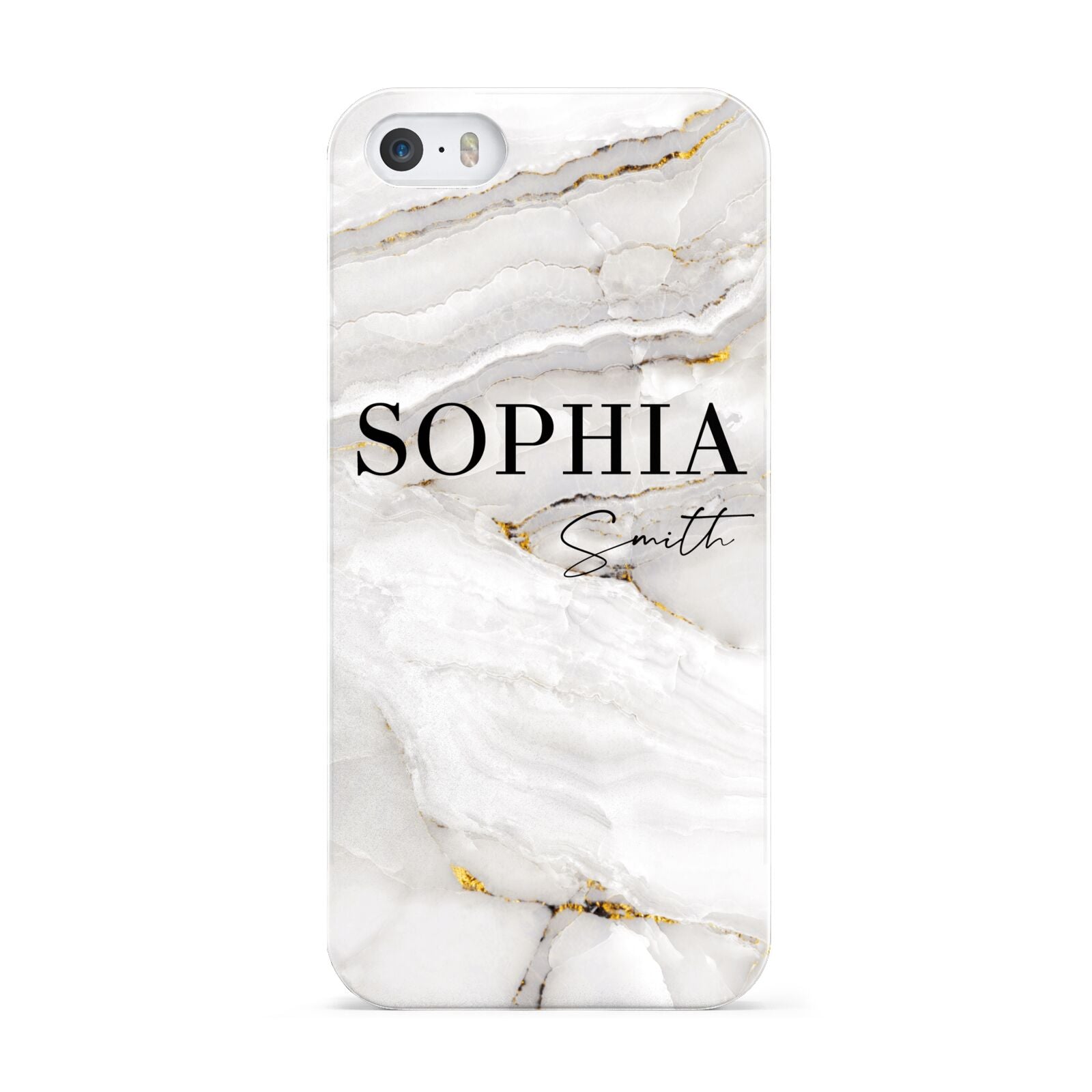 White And Gold Marble Apple iPhone 5 Case
