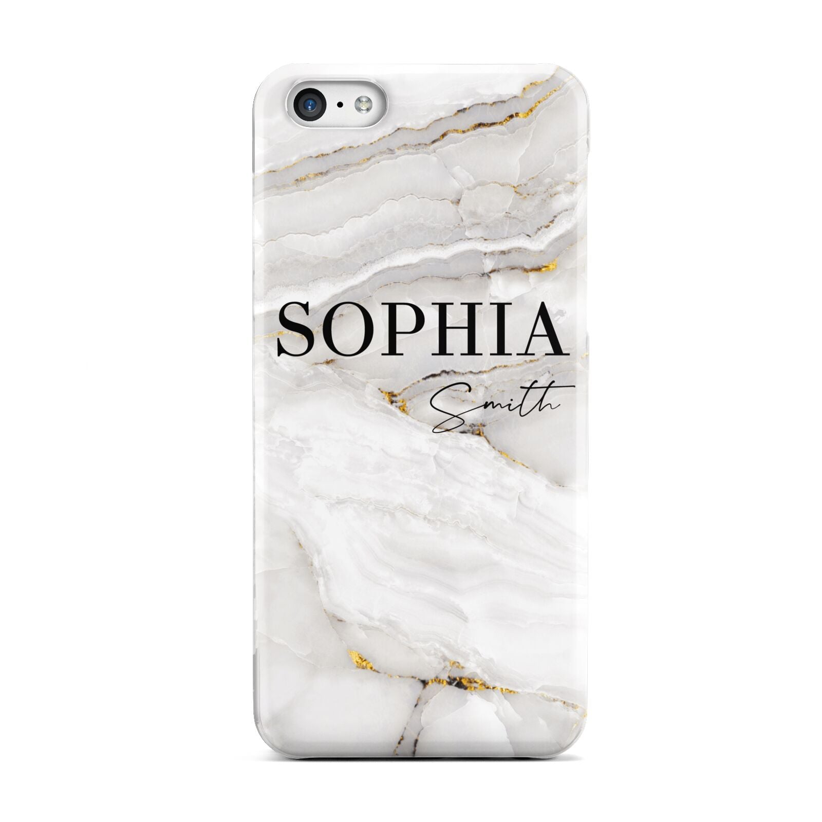 White And Gold Marble Apple iPhone 5c Case