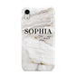 White And Gold Marble Apple iPhone XR White 3D Tough Case