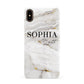 White And Gold Marble Apple iPhone Xs Max 3D Snap Case