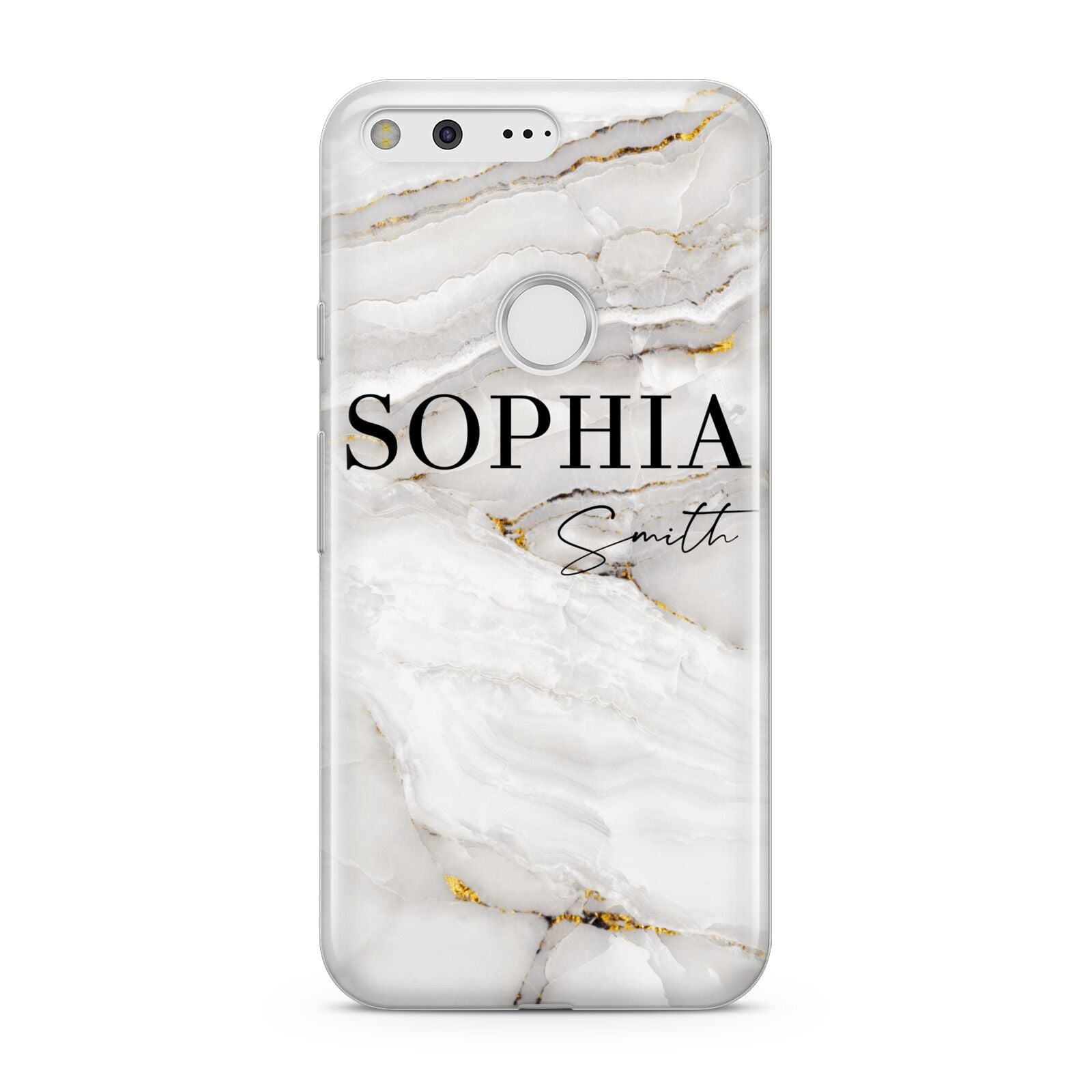 White And Gold Marble Google Pixel Case