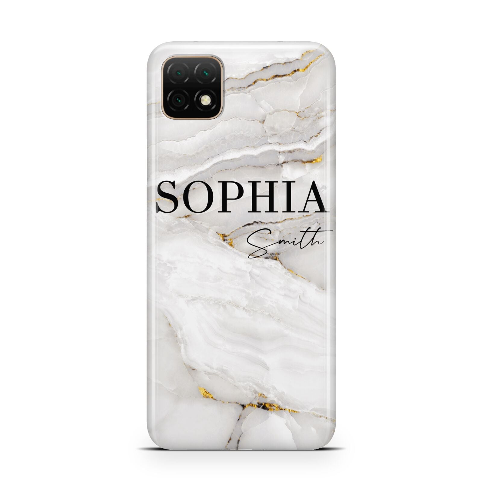 White And Gold Marble Huawei Enjoy 20 Phone Case