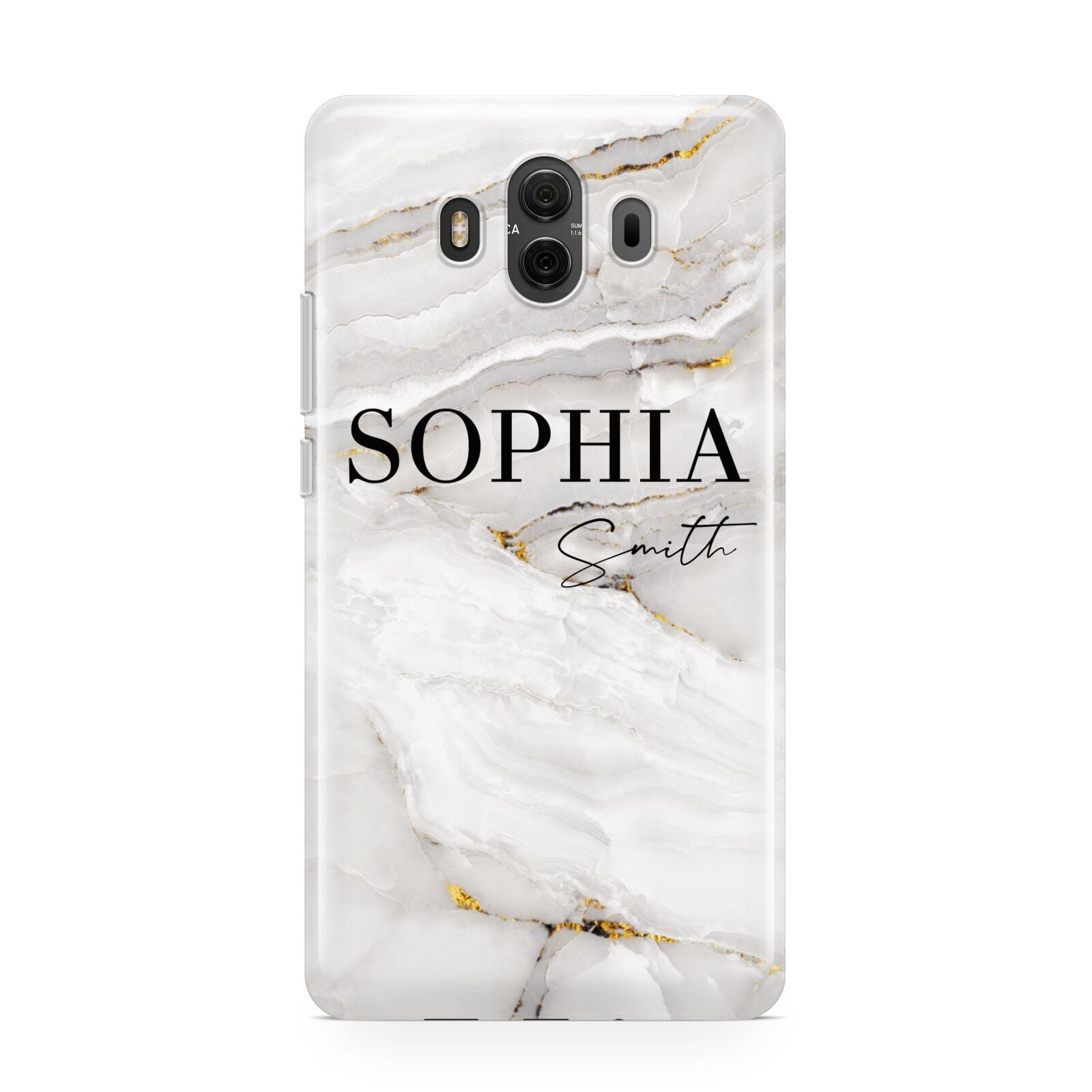 White And Gold Marble Huawei Mate 10 Protective Phone Case