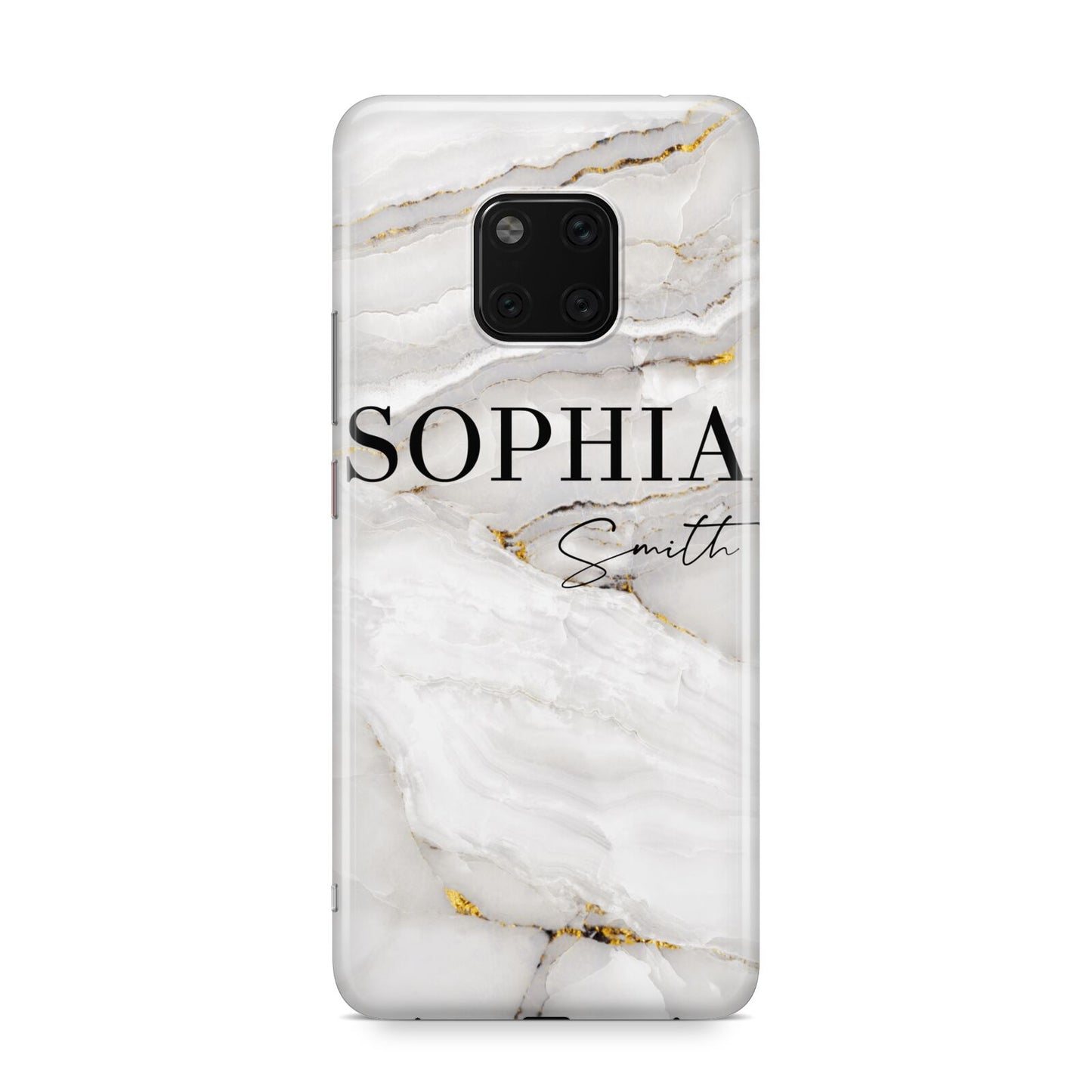 White And Gold Marble Huawei Mate 20 Pro Phone Case