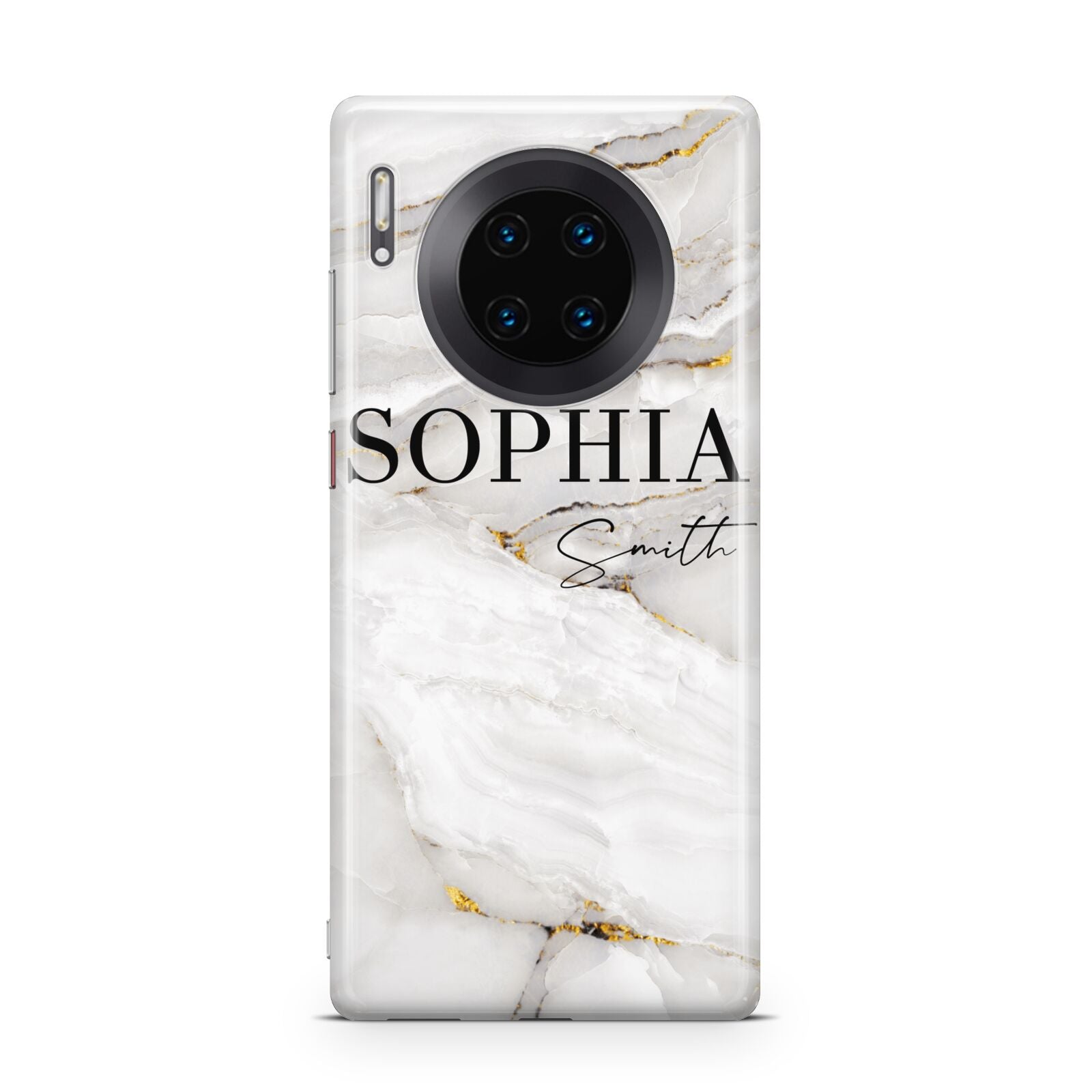 White And Gold Marble Huawei Mate 30 Pro Phone Case