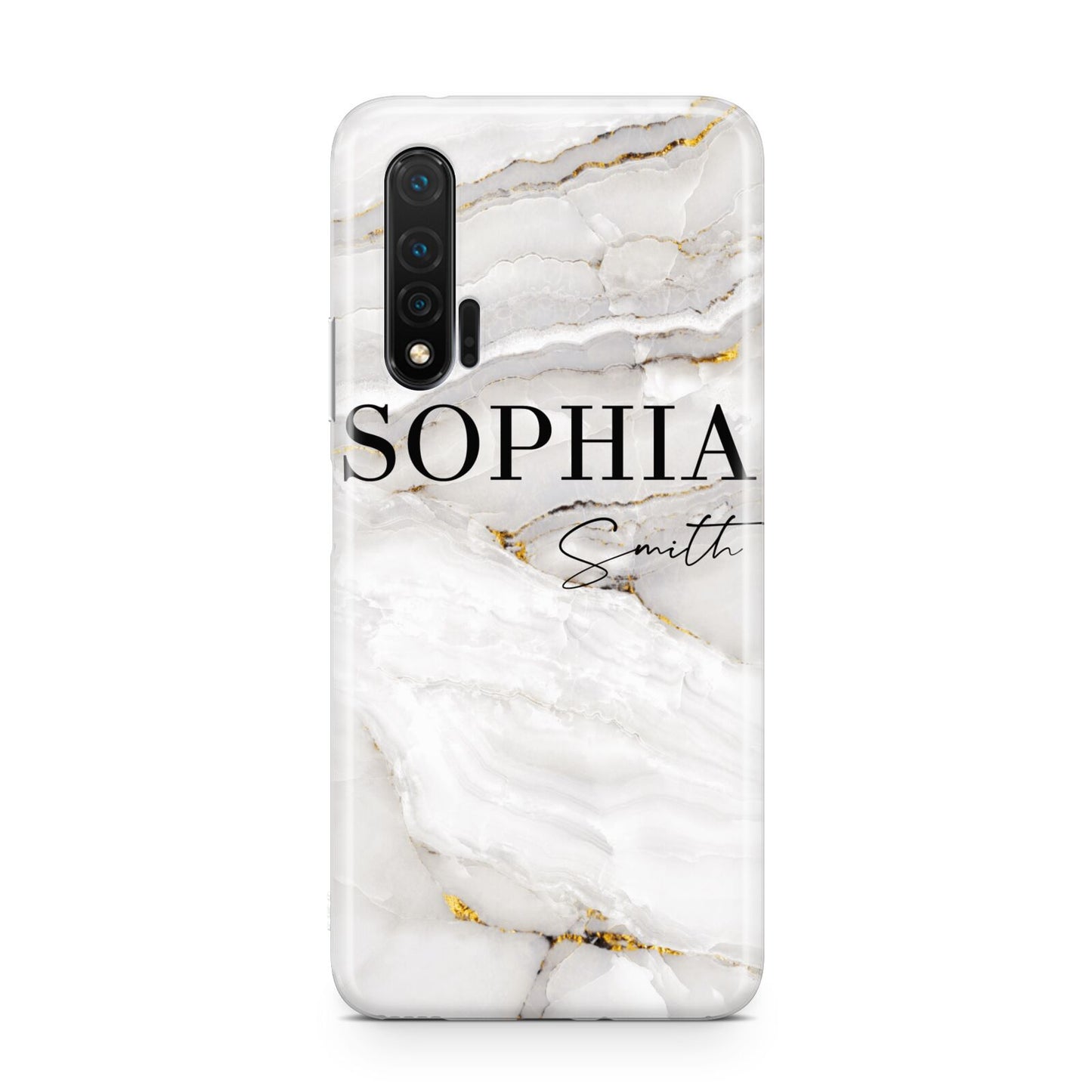 White And Gold Marble Huawei Nova 6 Phone Case