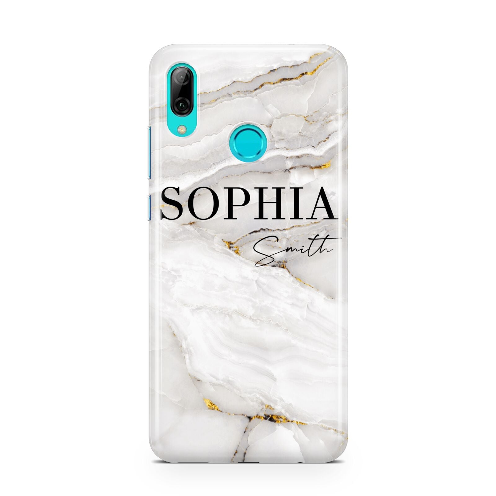 White And Gold Marble Huawei P Smart 2019 Case