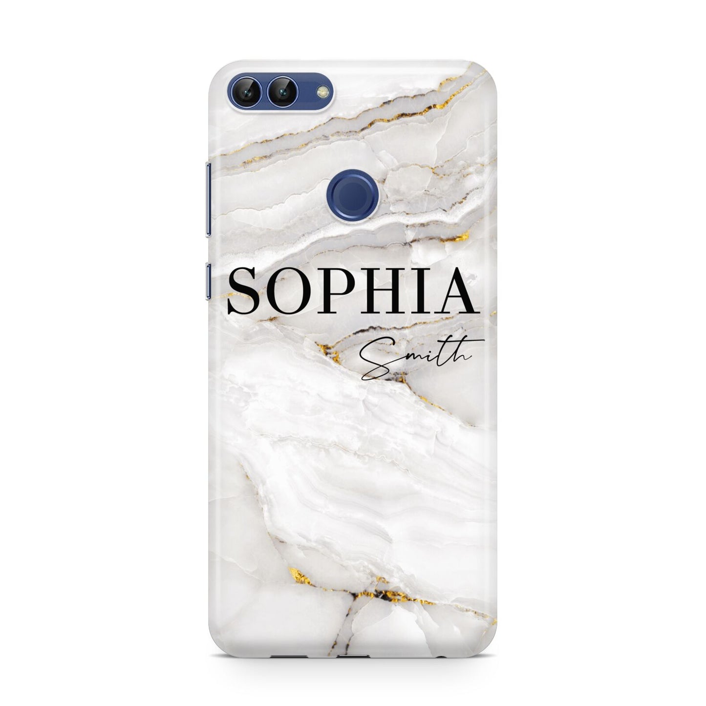 White And Gold Marble Huawei P Smart Case