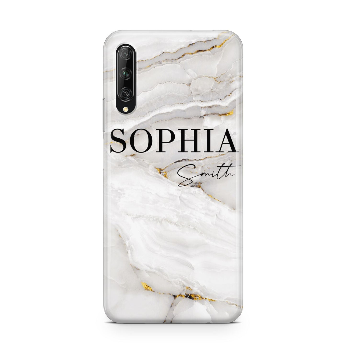 White And Gold Marble Huawei P Smart Pro 2019