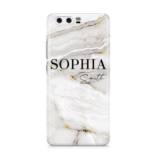 White And Gold Marble Huawei P10 Phone Case