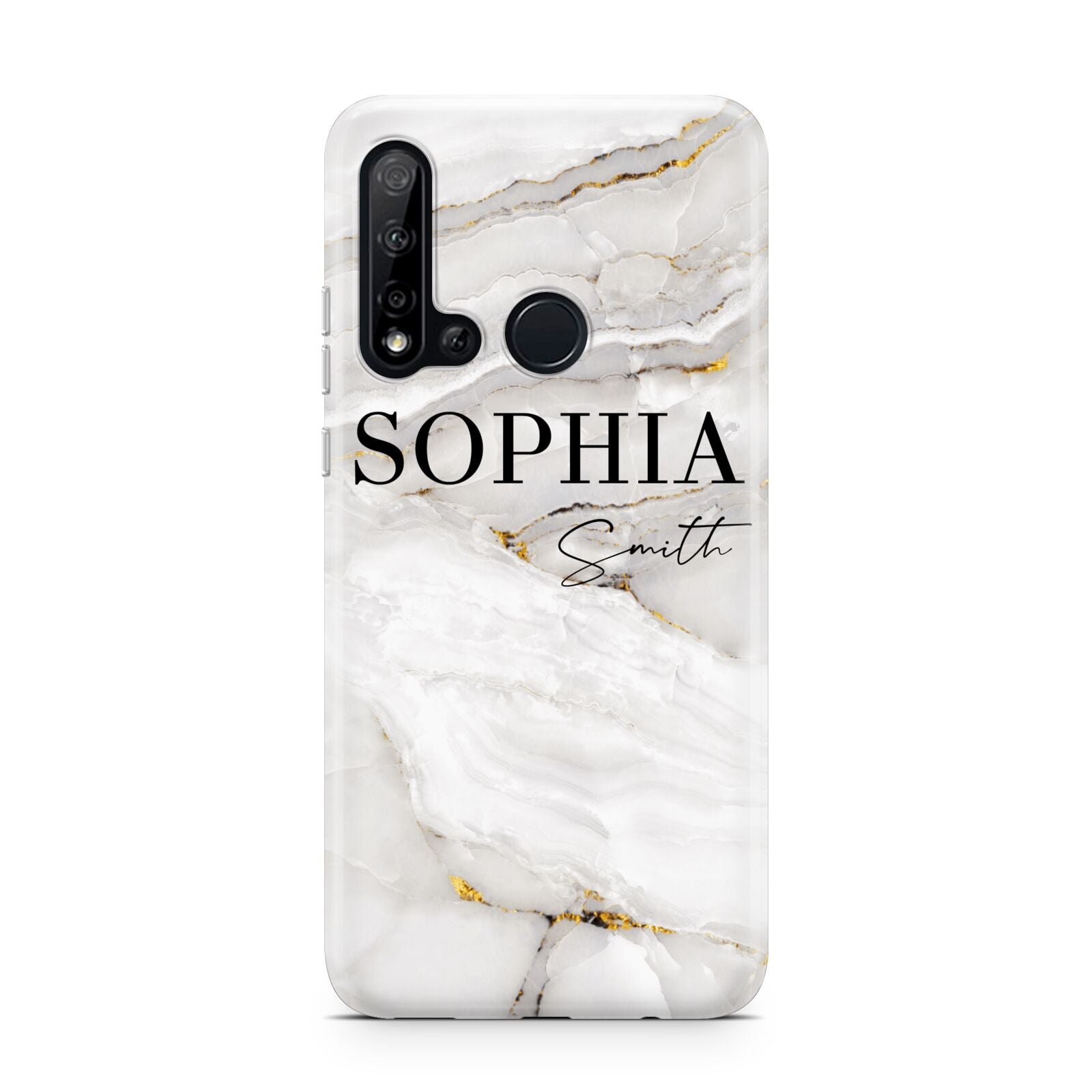 White And Gold Marble Huawei P20 Lite 5G Phone Case