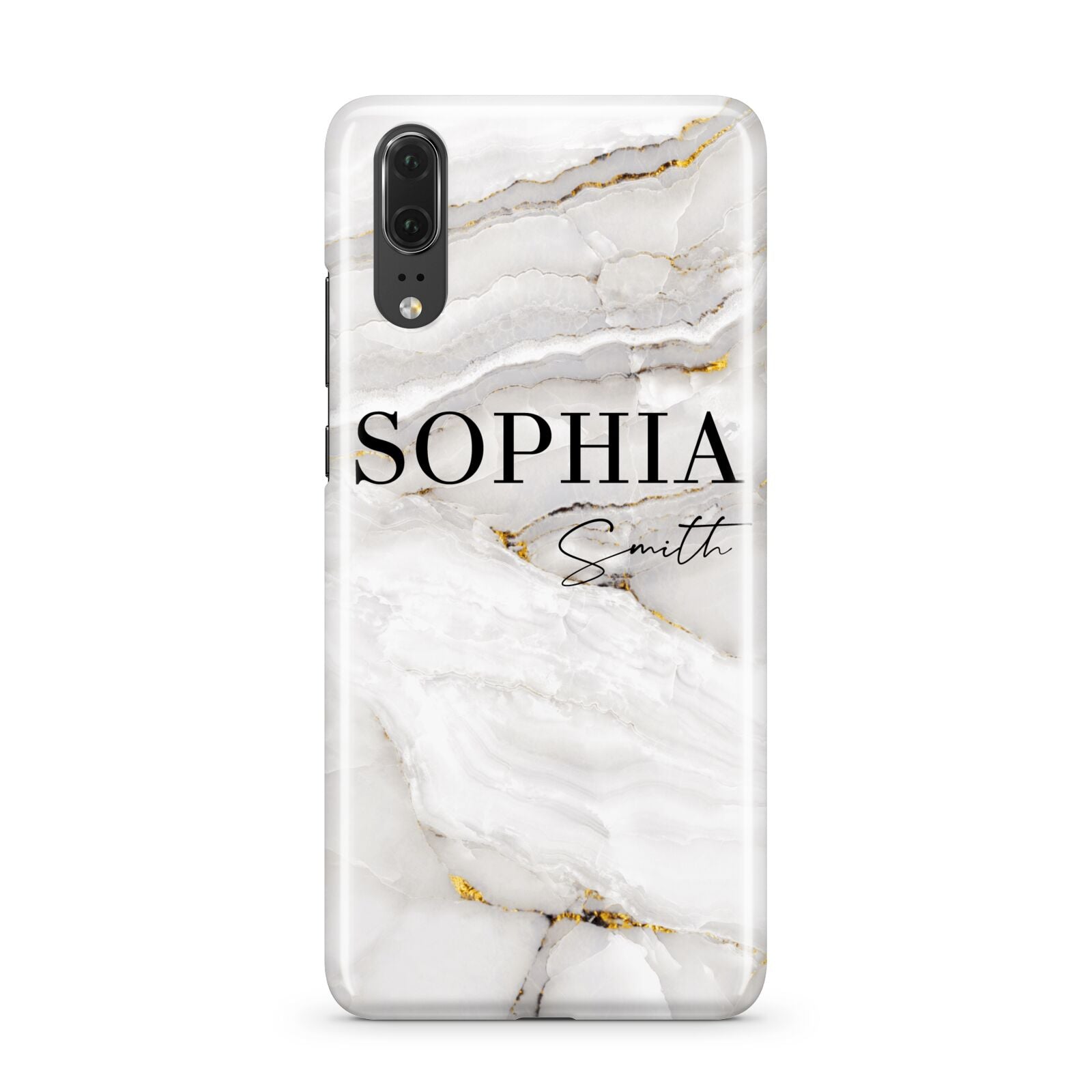 White And Gold Marble Huawei P20 Phone Case