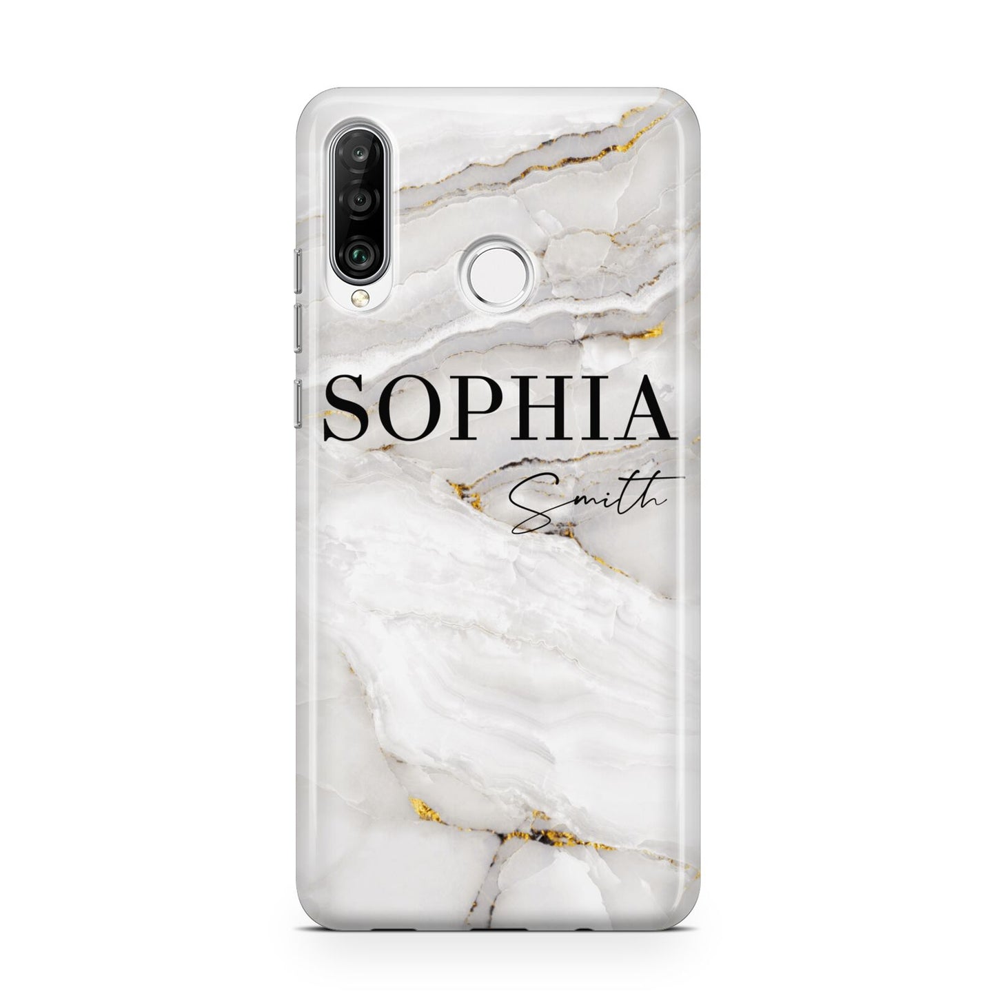 White And Gold Marble Huawei P30 Lite Phone Case