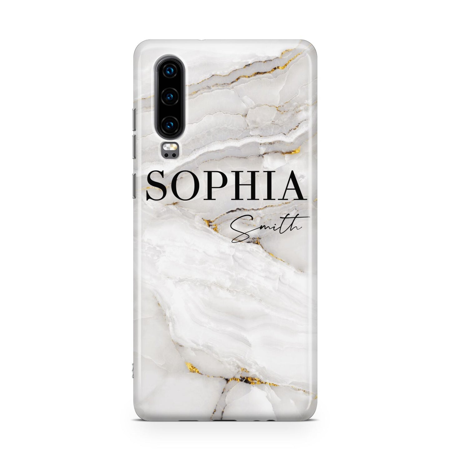 White And Gold Marble Huawei P30 Phone Case