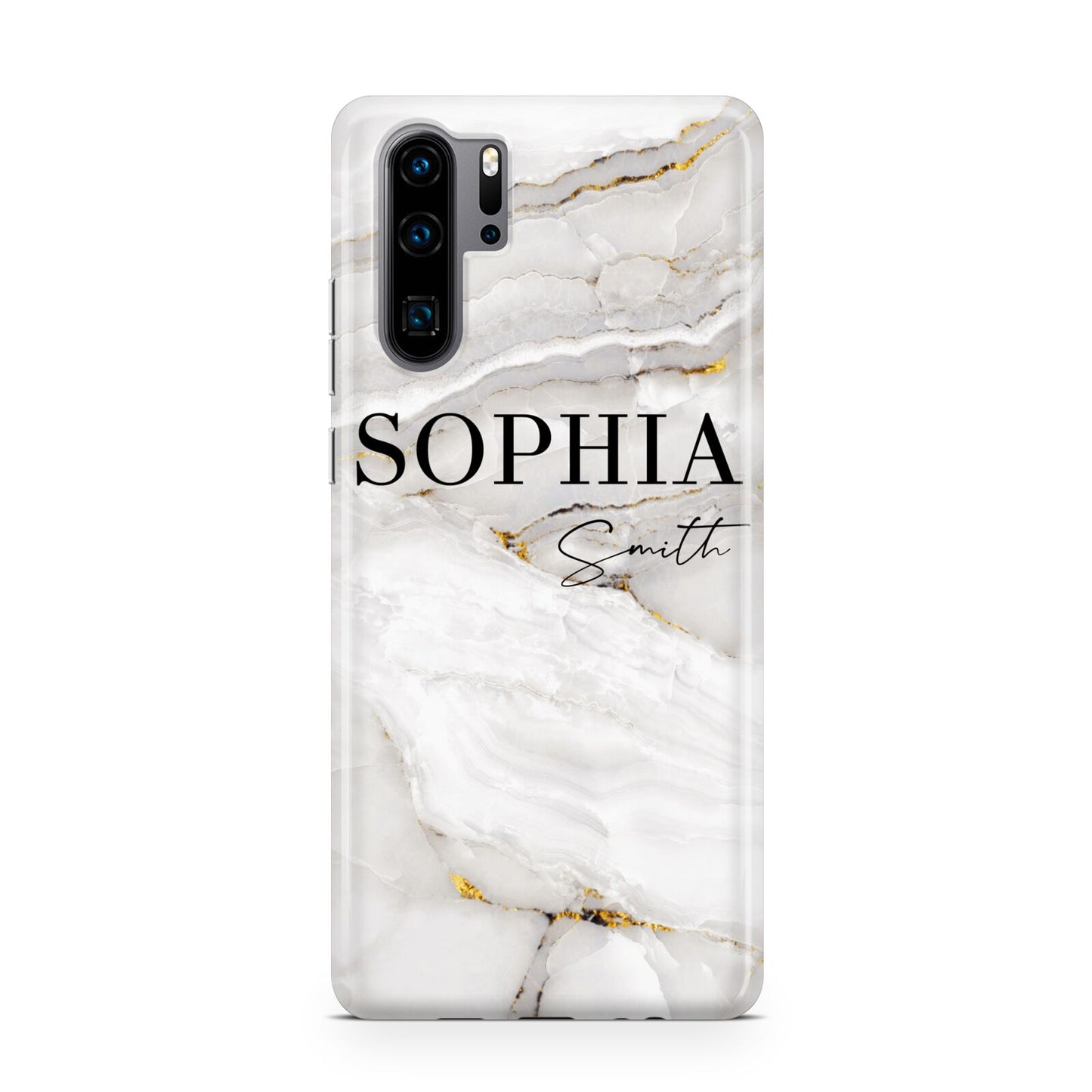 White And Gold Marble Huawei P30 Pro Phone Case