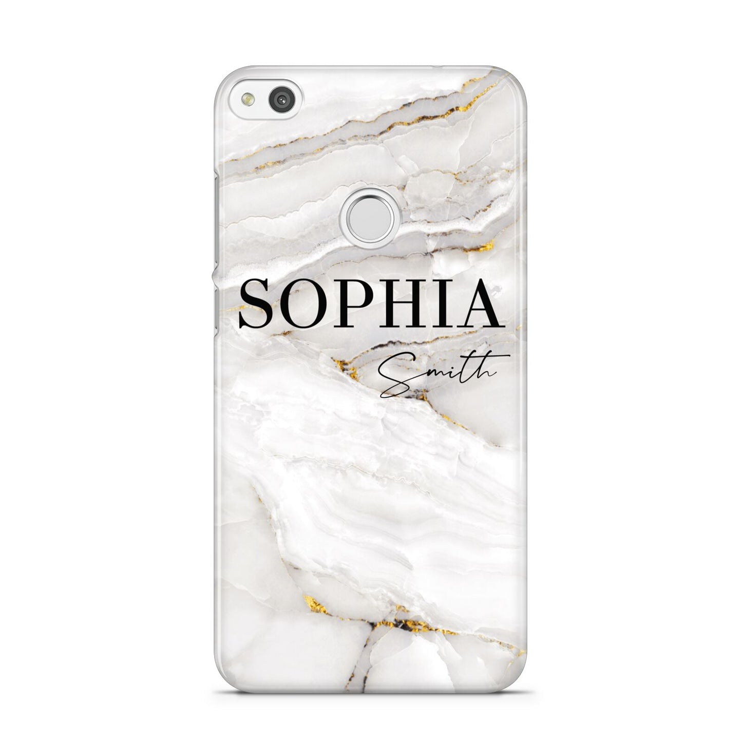 White And Gold Marble Huawei P8 Lite Case