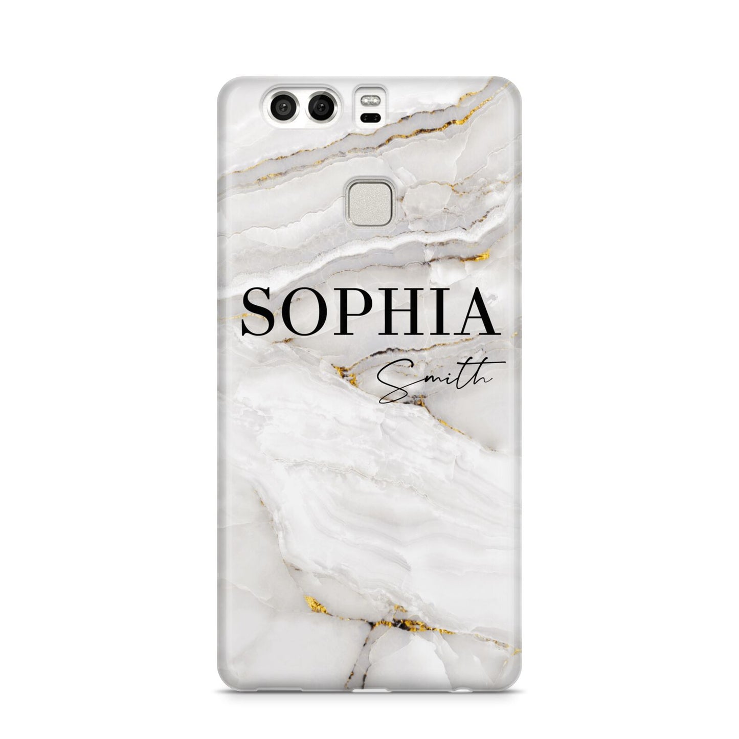 White And Gold Marble Huawei P9 Case