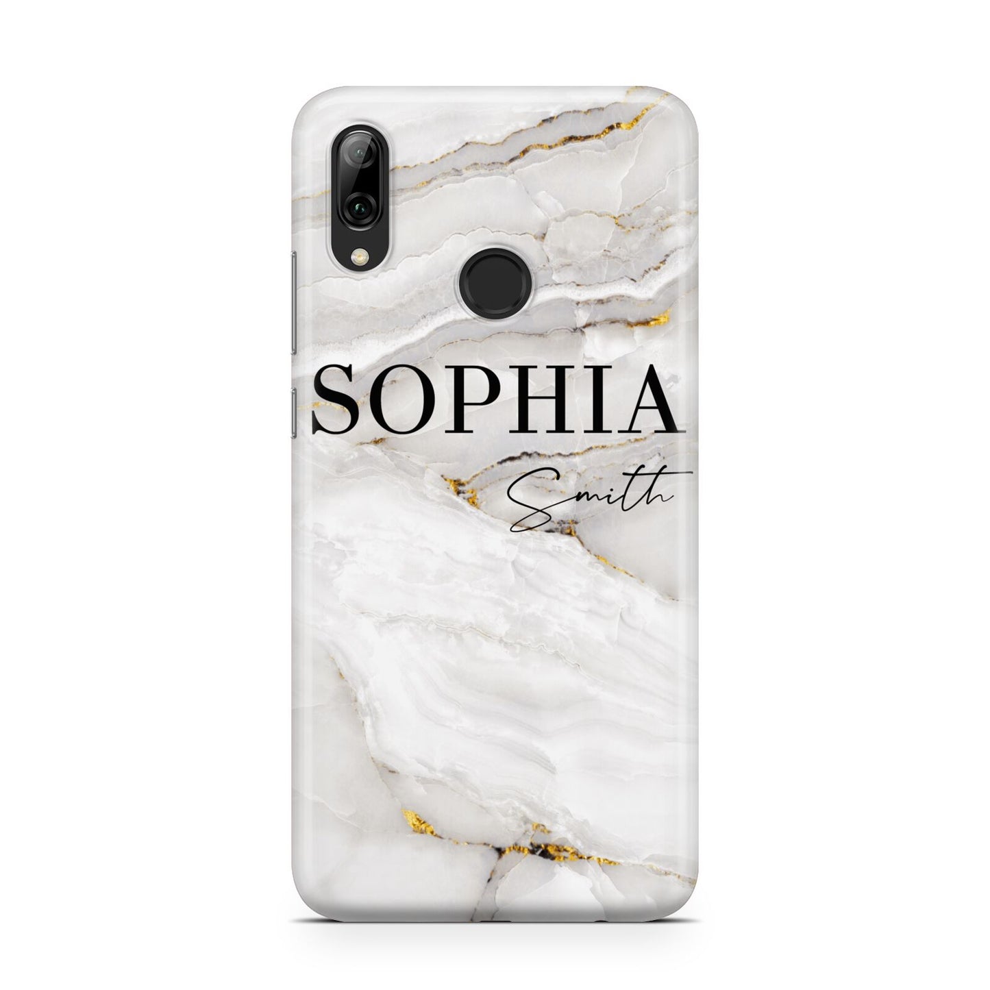 White And Gold Marble Huawei Y7 2019