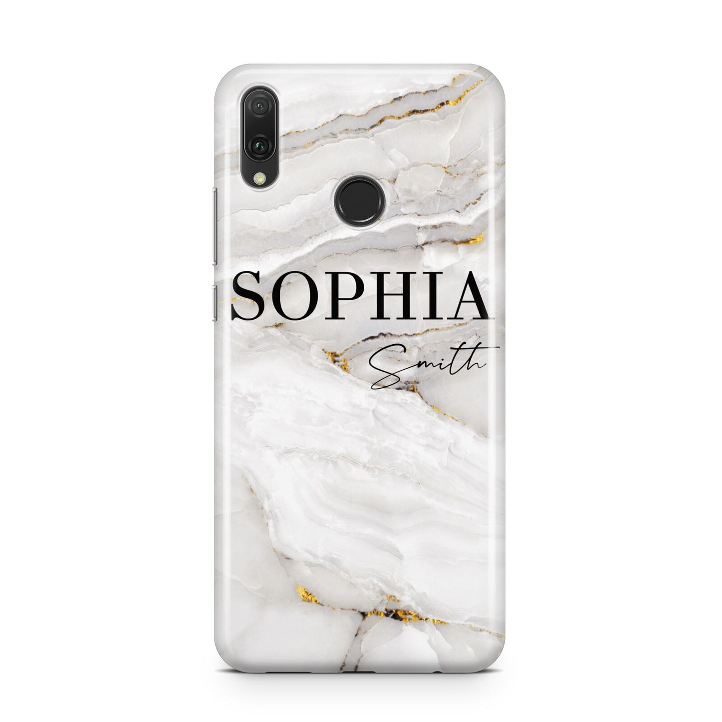 White And Gold Marble Huawei Y9 2019