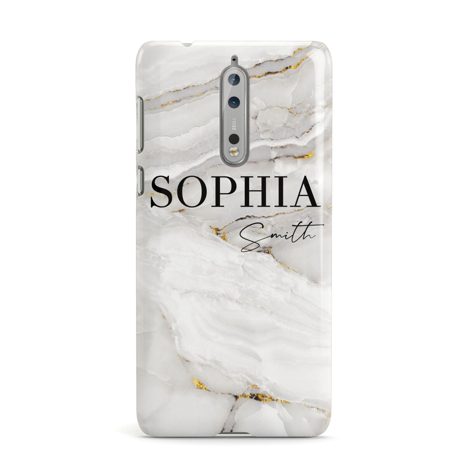 White And Gold Marble Nokia Case