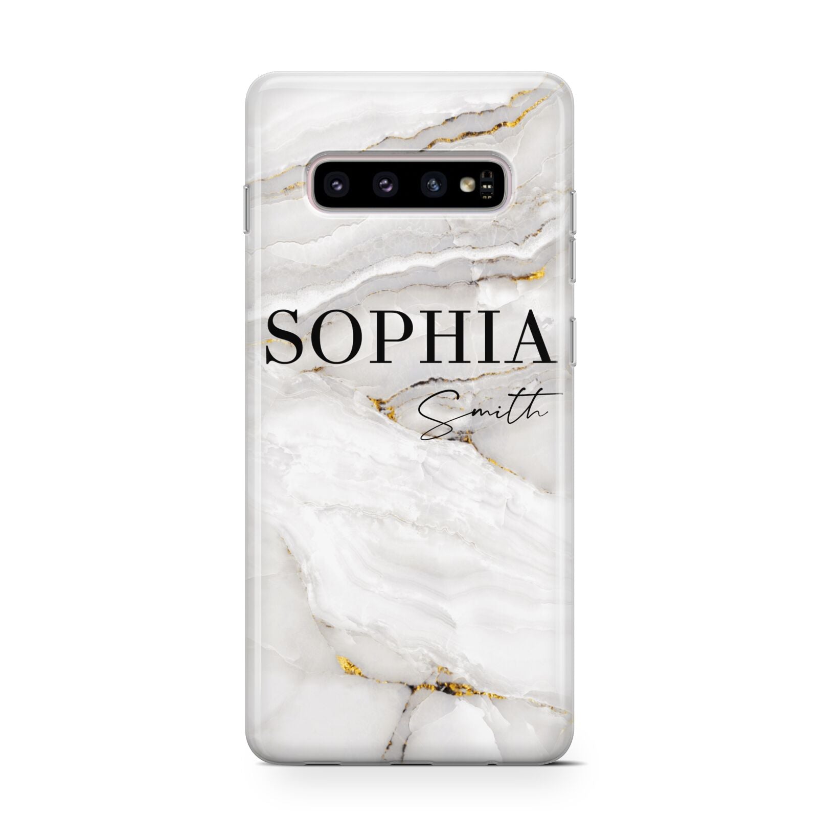 White And Gold Marble Protective Samsung Galaxy Case