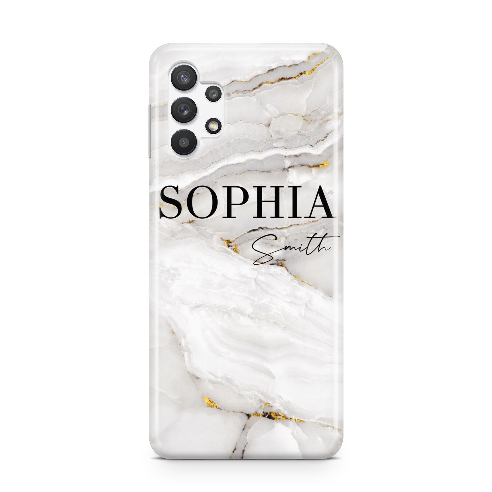 White And Gold Marble Samsung A32 5G Case