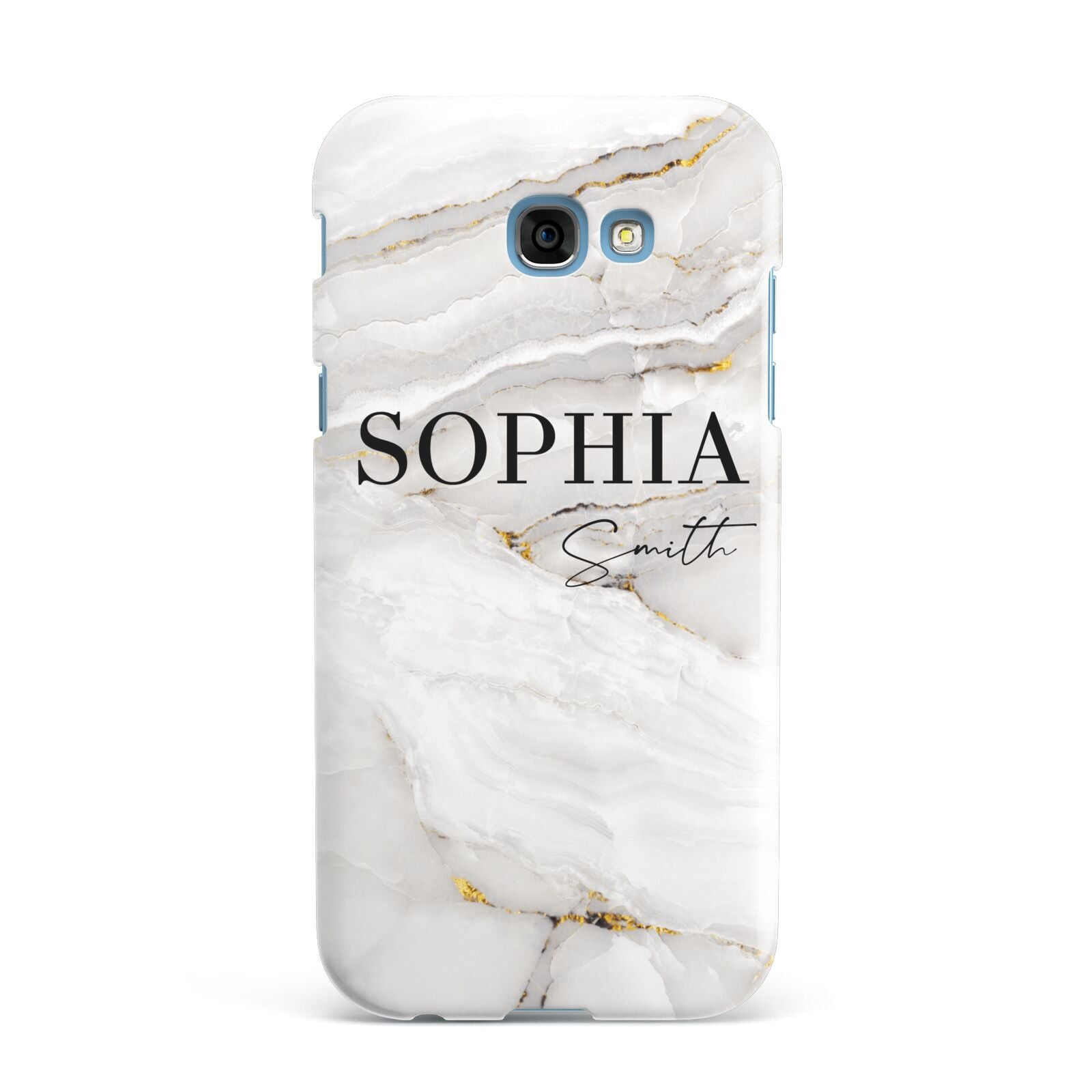 White And Gold Marble Samsung Galaxy A7 2017 Case