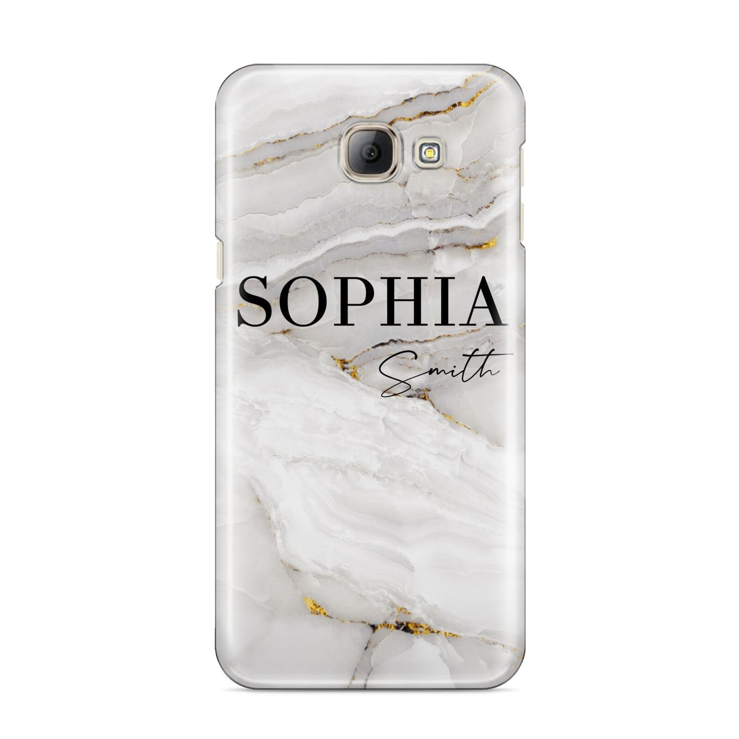 White And Gold Marble Samsung Galaxy A8 2016 Case