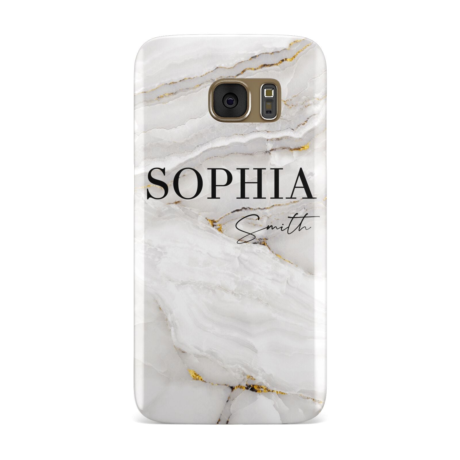 White And Gold Marble Samsung Galaxy Case