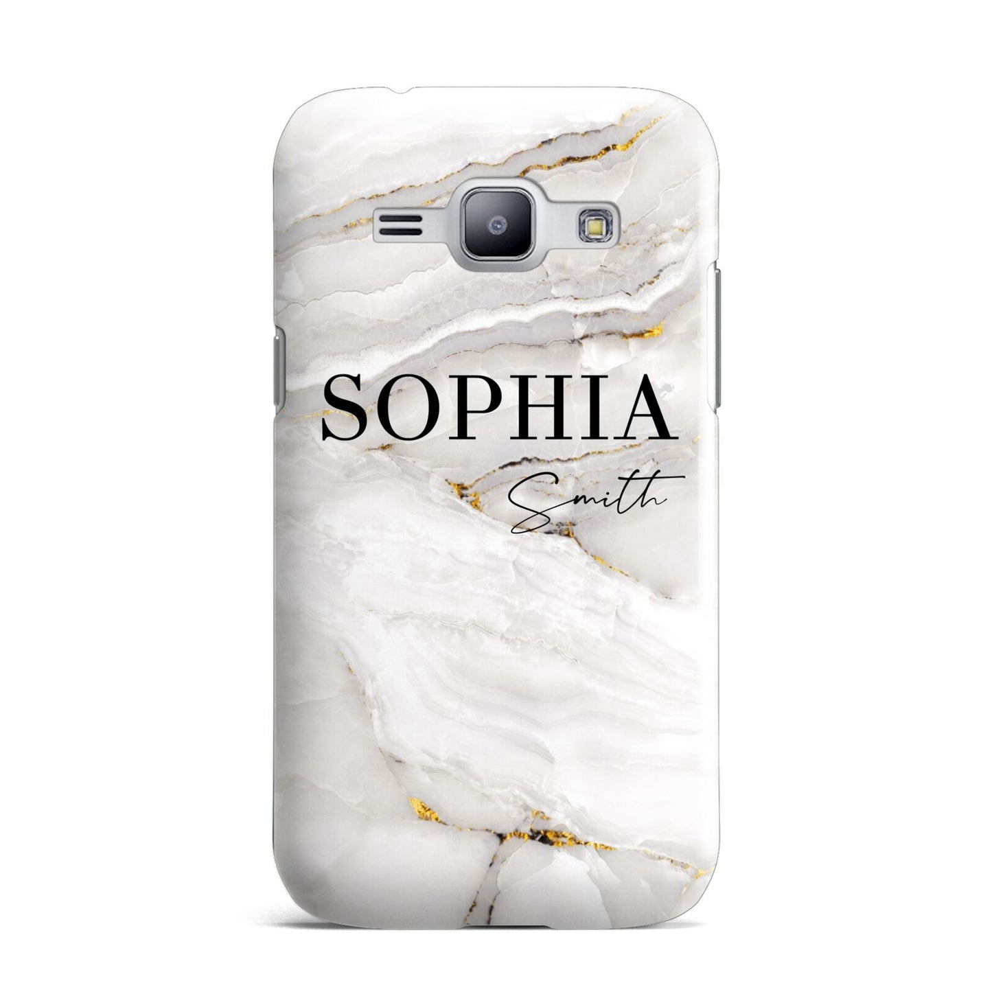 White And Gold Marble Samsung Galaxy J1 2015 Case