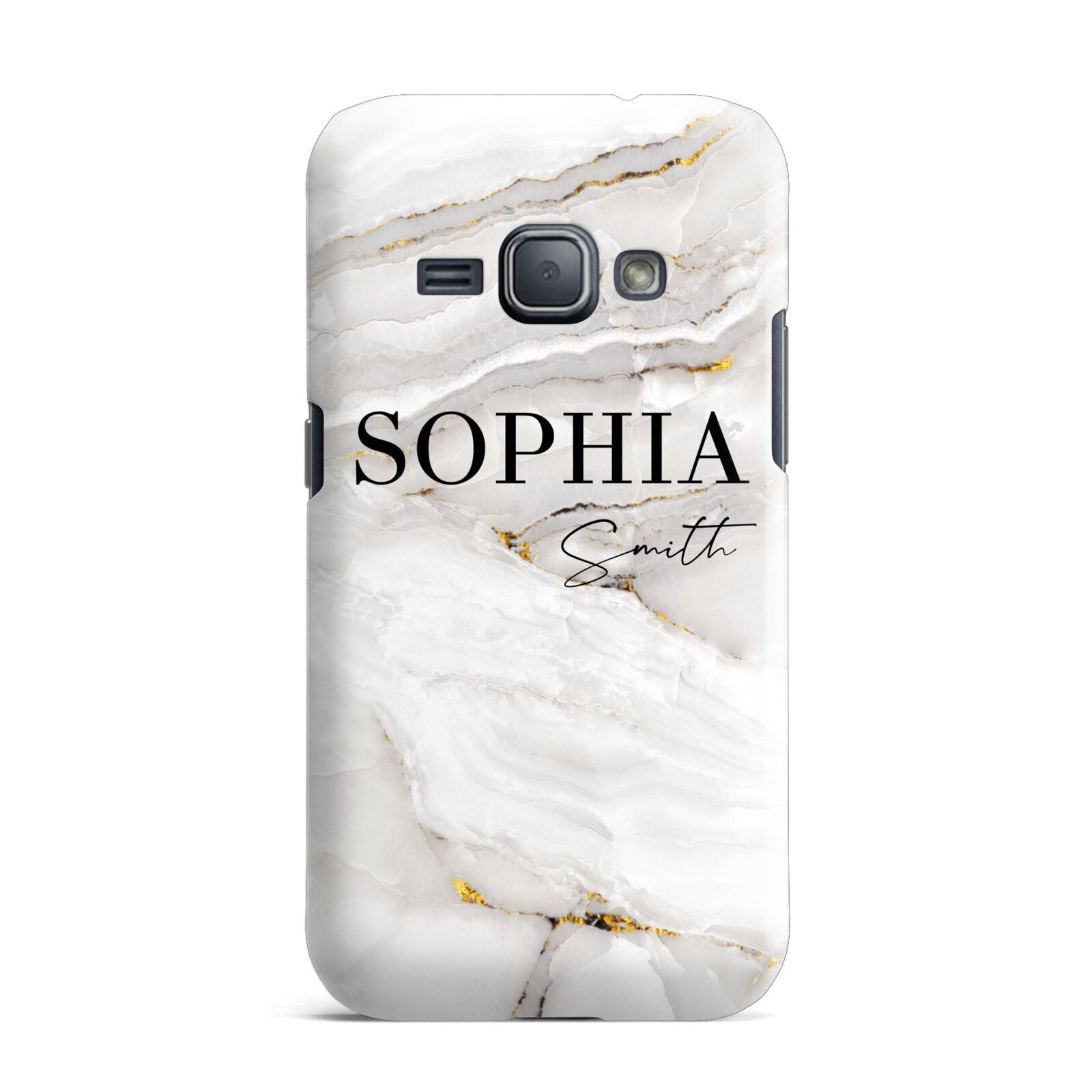 White And Gold Marble Samsung Galaxy J1 2016 Case