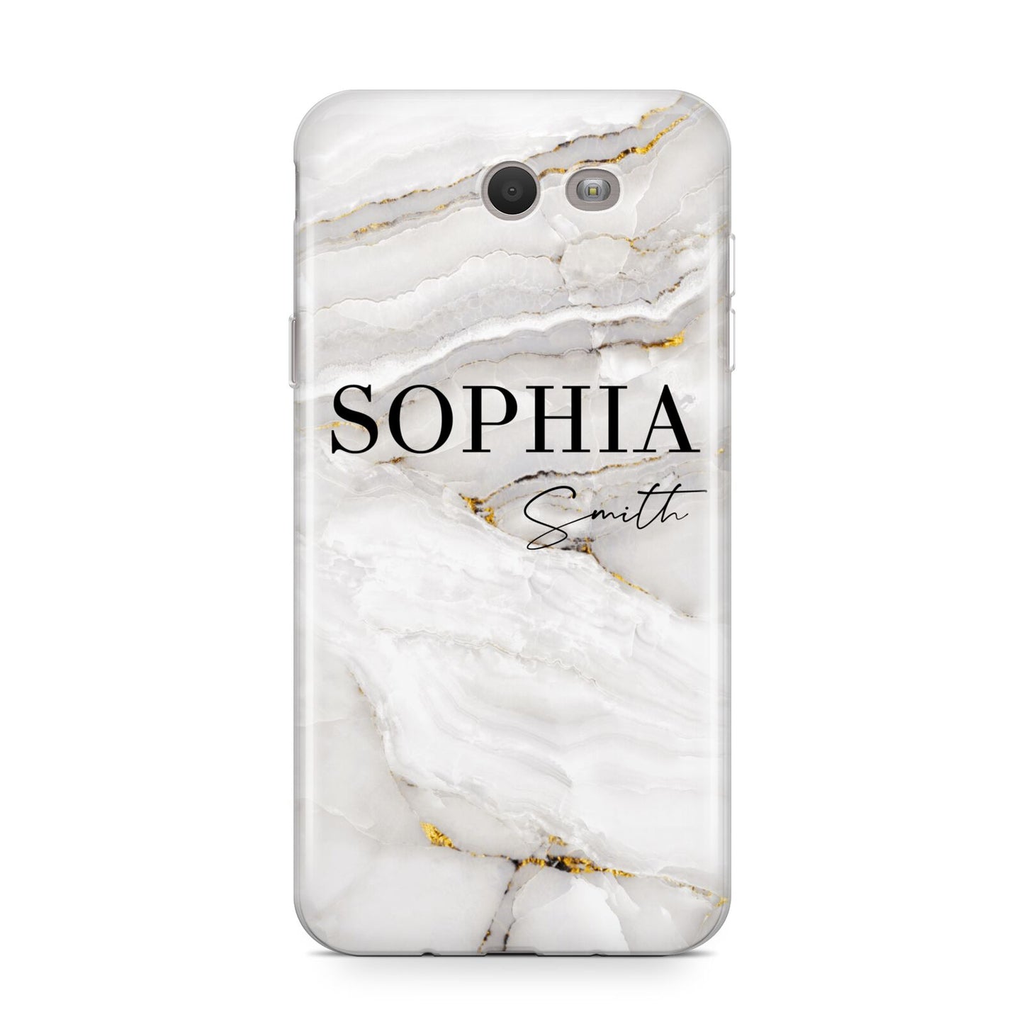 White And Gold Marble Samsung Galaxy J7 2017 Case