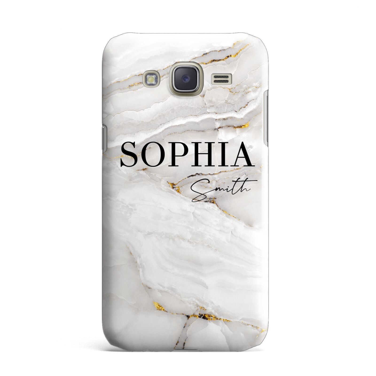 White And Gold Marble Samsung Galaxy J7 Case