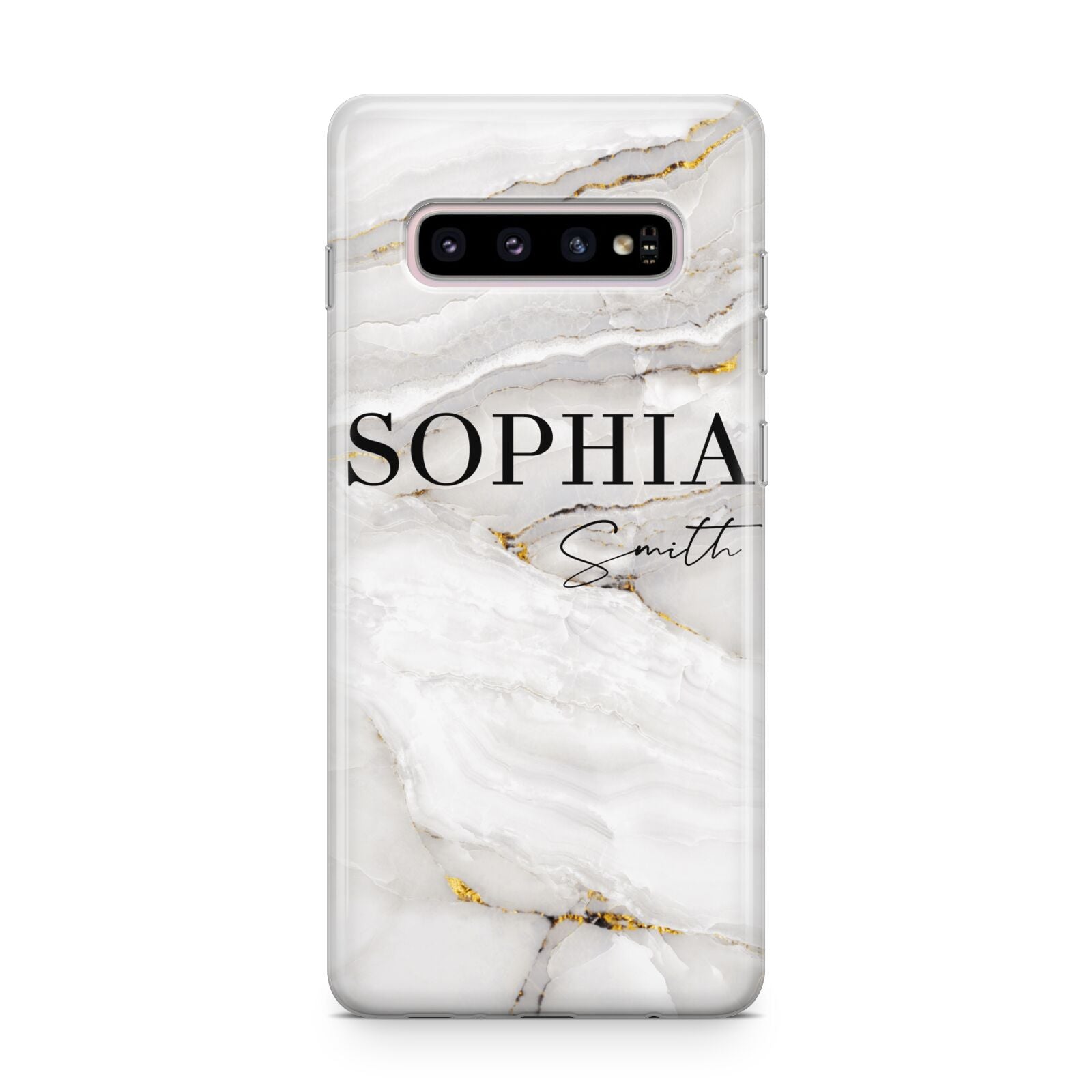 White And Gold Marble Samsung Galaxy S10 Plus Case