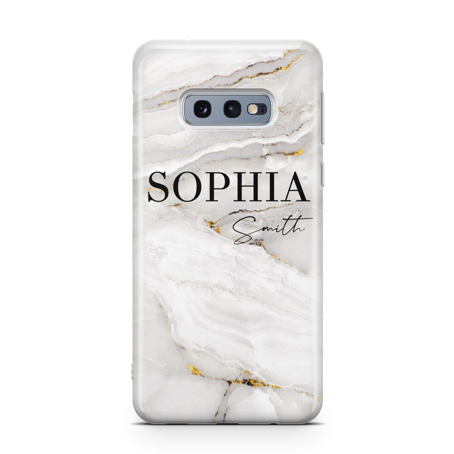 White And Gold Marble Samsung Galaxy S10E Case