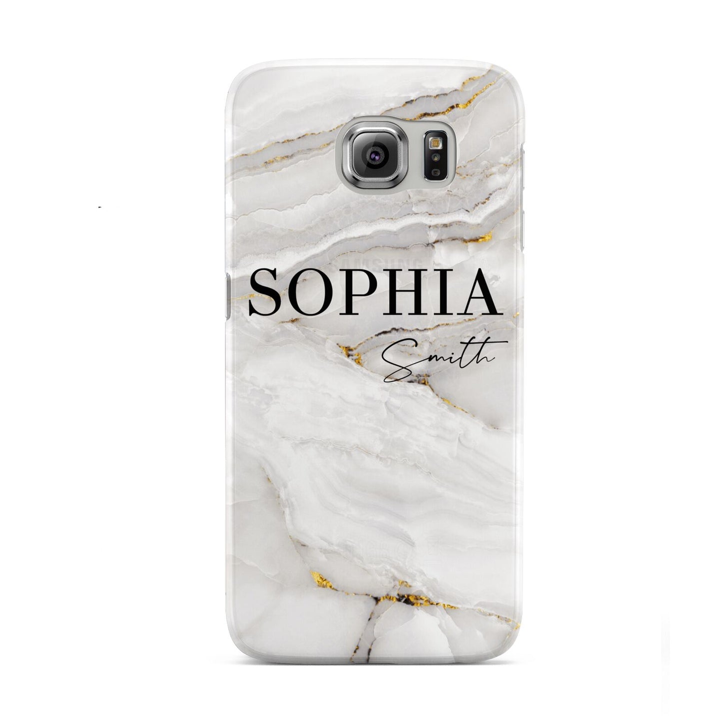 White And Gold Marble Samsung Galaxy S6 Case