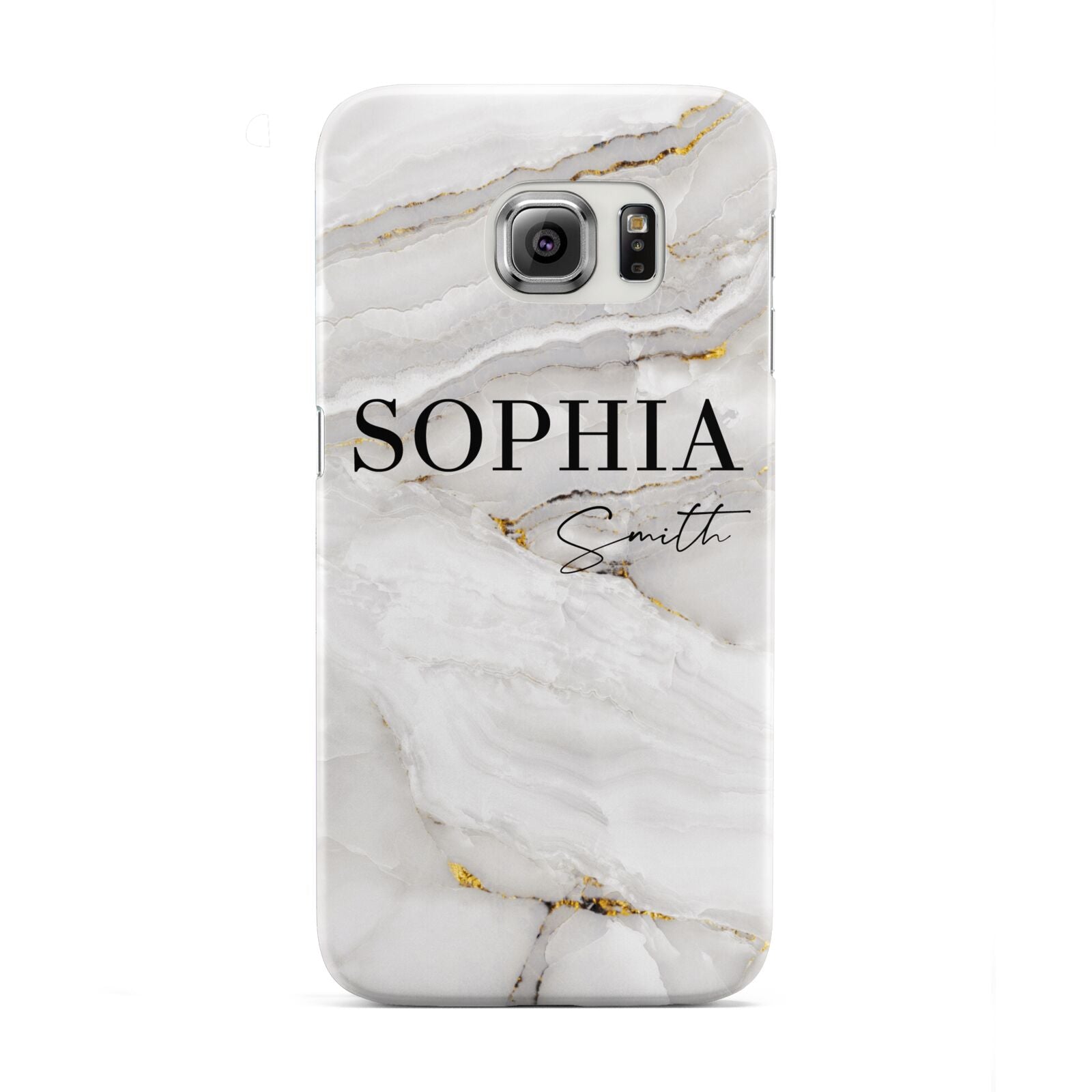 White And Gold Marble Samsung Galaxy S6 Edge Case