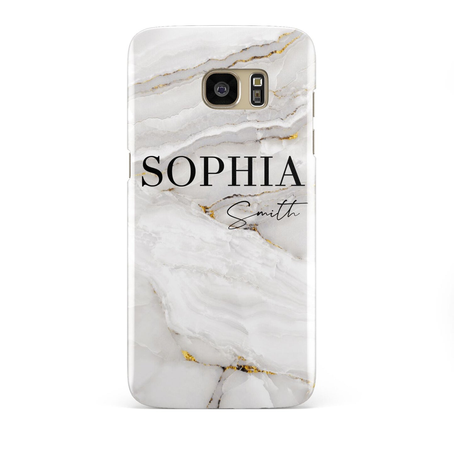 White And Gold Marble Samsung Galaxy S7 Edge Case