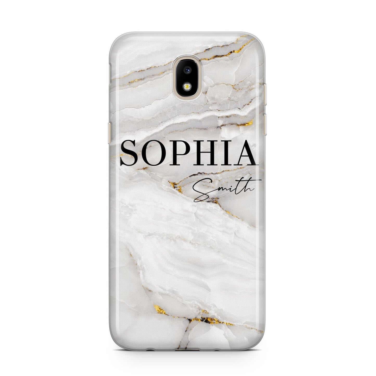 White And Gold Marble Samsung J5 2017 Case