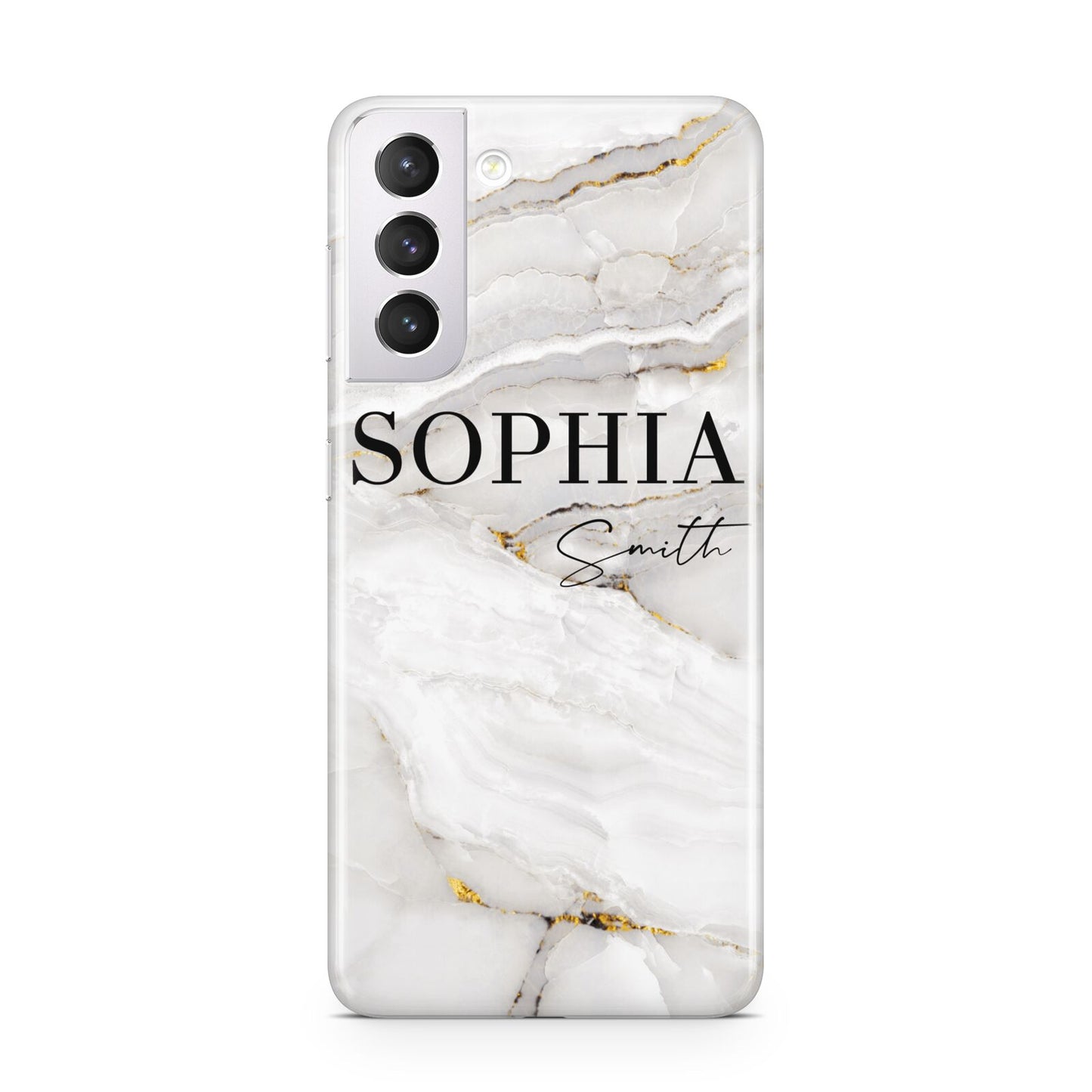 White And Gold Marble Samsung S21 Case