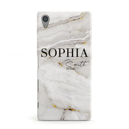 White And Gold Marble Sony Xperia Case